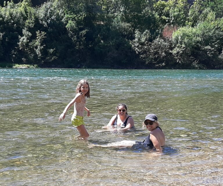 Baignade après Canoë
